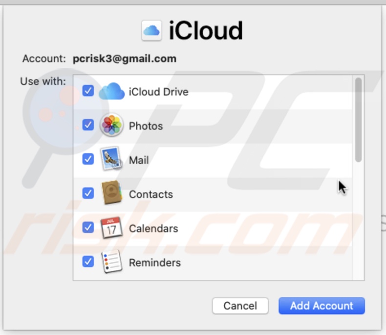 Select apps to link with your email