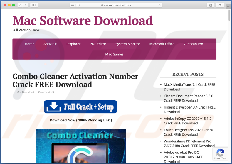 combo cleaner activation number