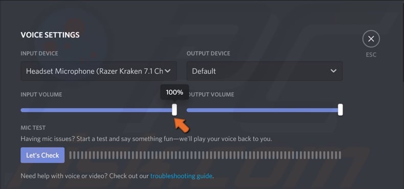 set input volume to max