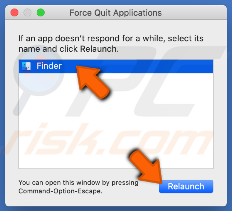 relaunch finder