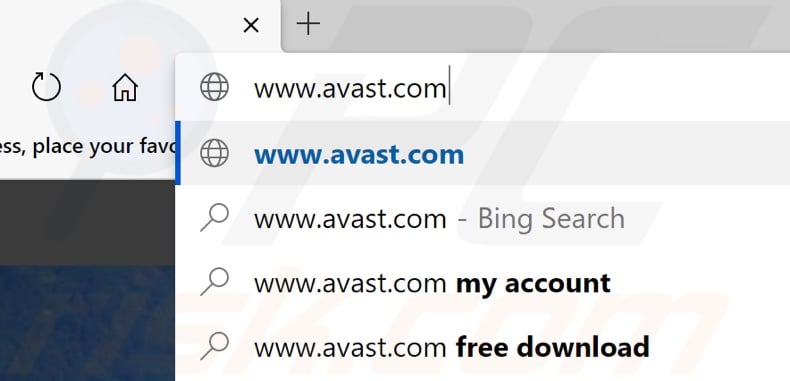 Go to Avast's website