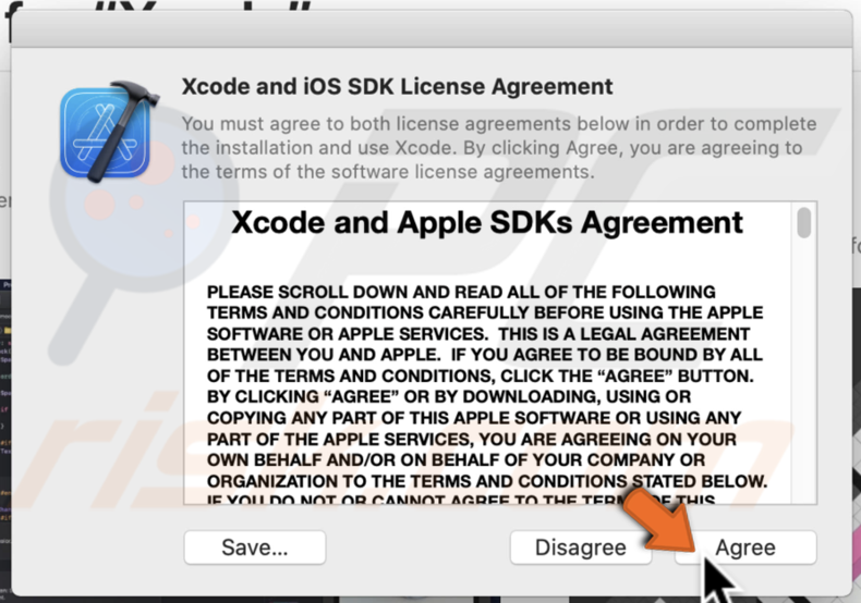 Agree to Xcode License Agreement