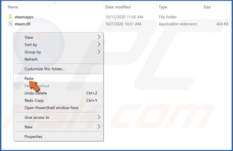 Past steamapps userdata and steam executable to the new location