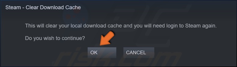 how to clear cache on steam