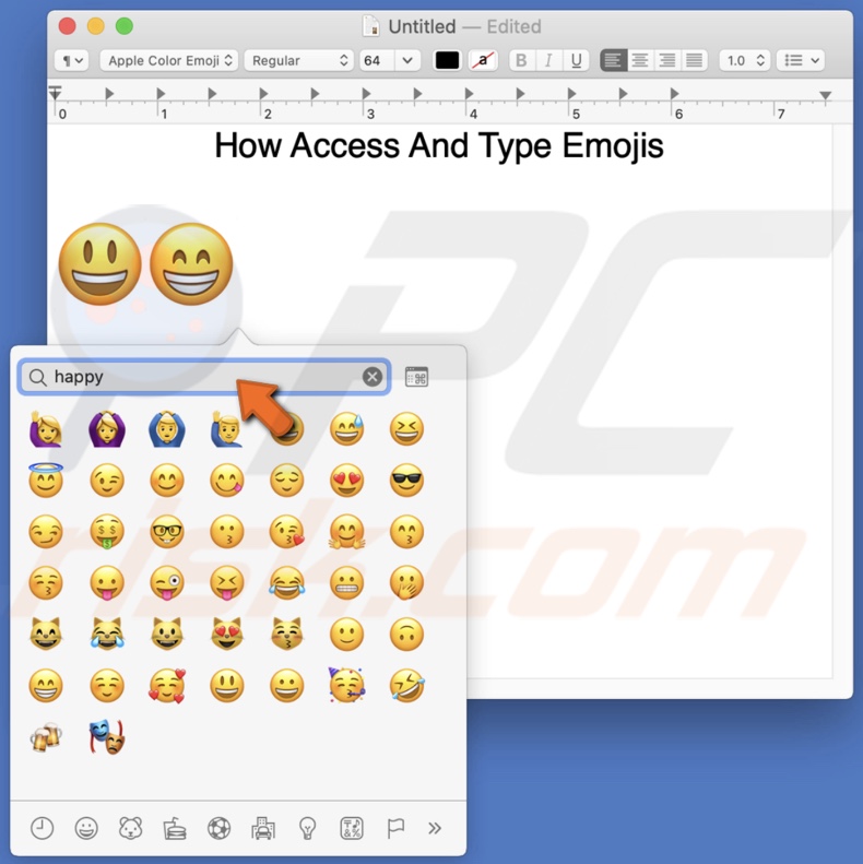 how to add emojis on mac