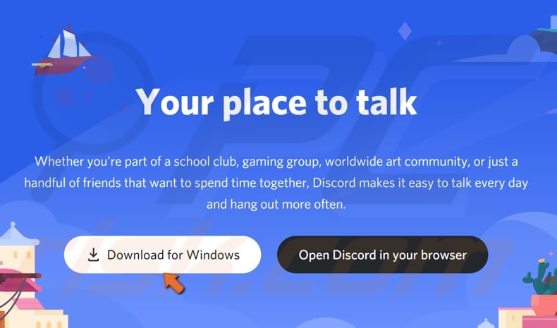 Click Download for Windows to get Discord