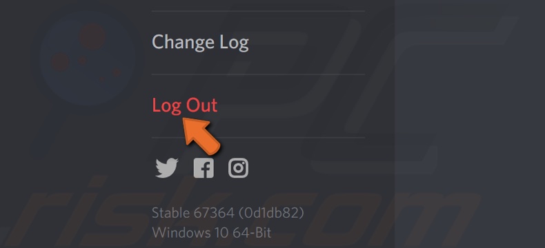 Click Log Out