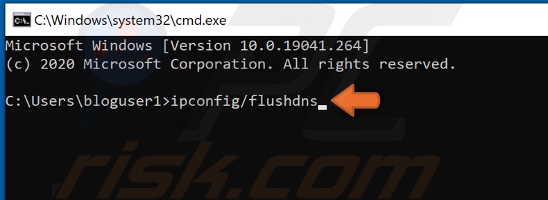 Type ipconfig-flushdns in command prompt