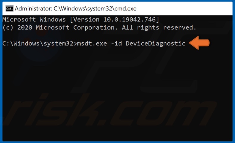 Type in msdt.exe -id DeviceDiagnostic and hit Enter