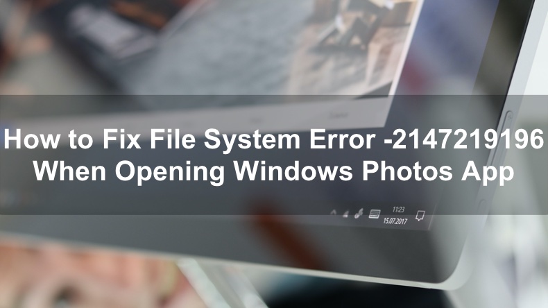 File System Error (-2147219196)