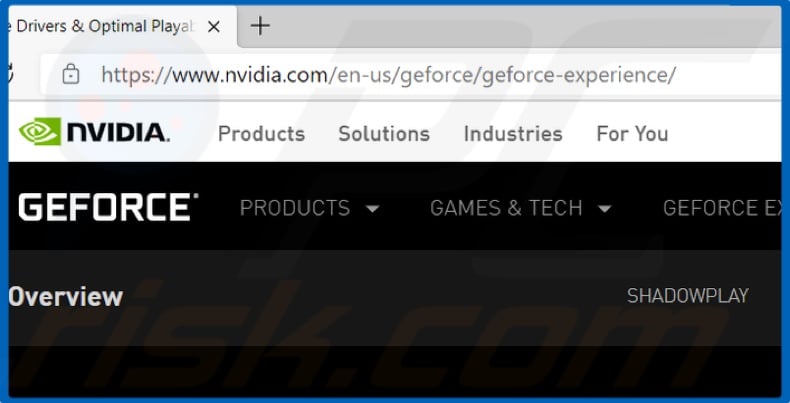 Go to the NVIDIA GeForce Experience download page