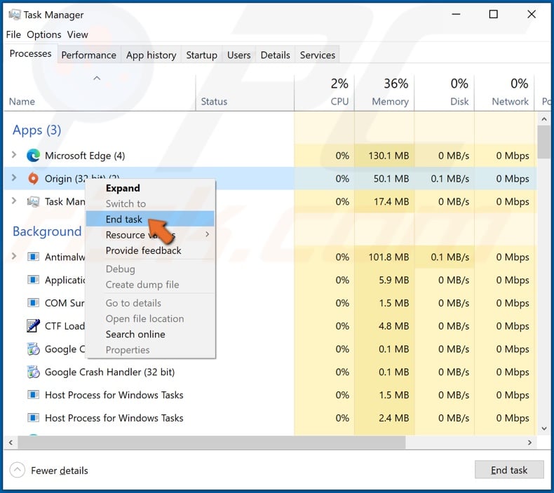 change region origin client