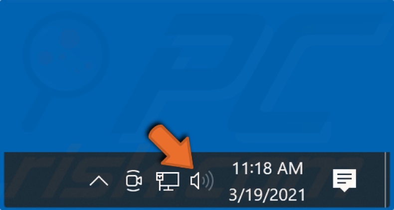 Right-click the Volume icon
