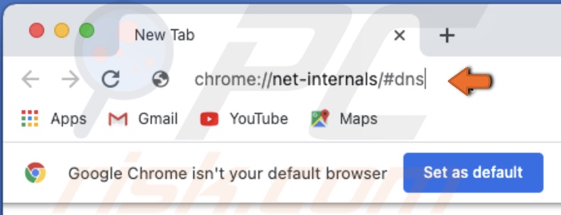 Open Chrome DNS cache