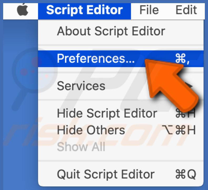 Open Script Editor Preferences