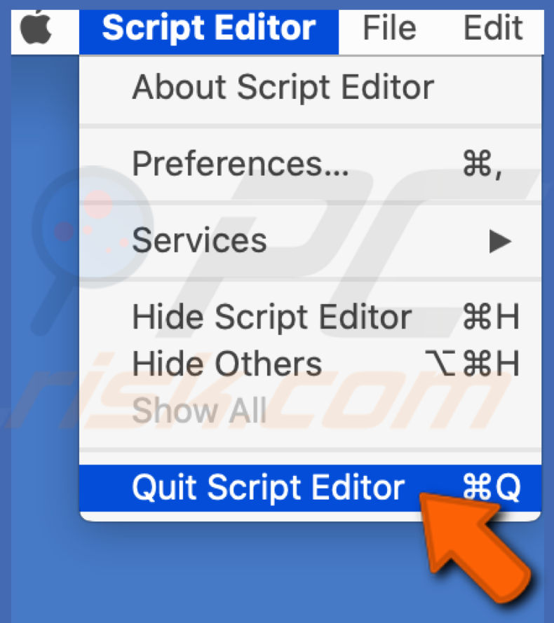 Quit Script Editor
