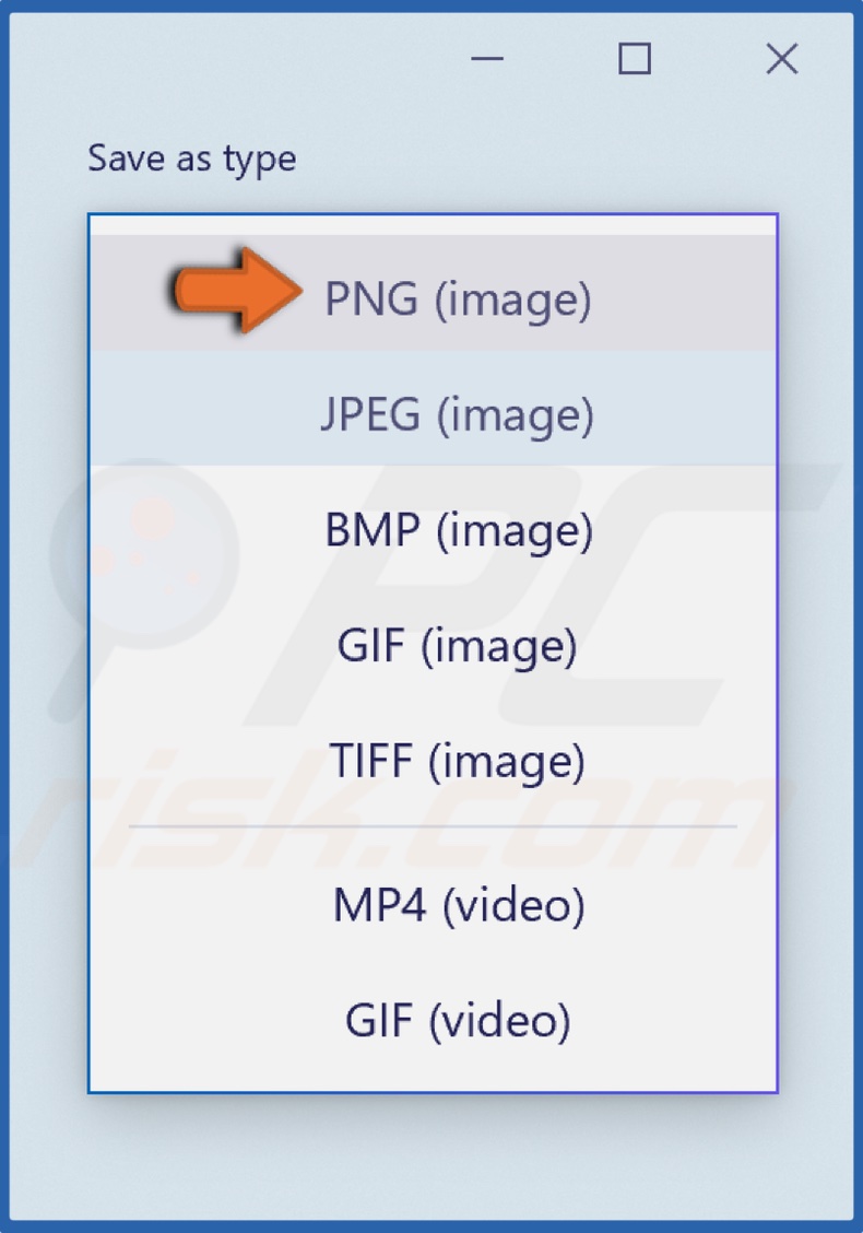 Select PNG image
