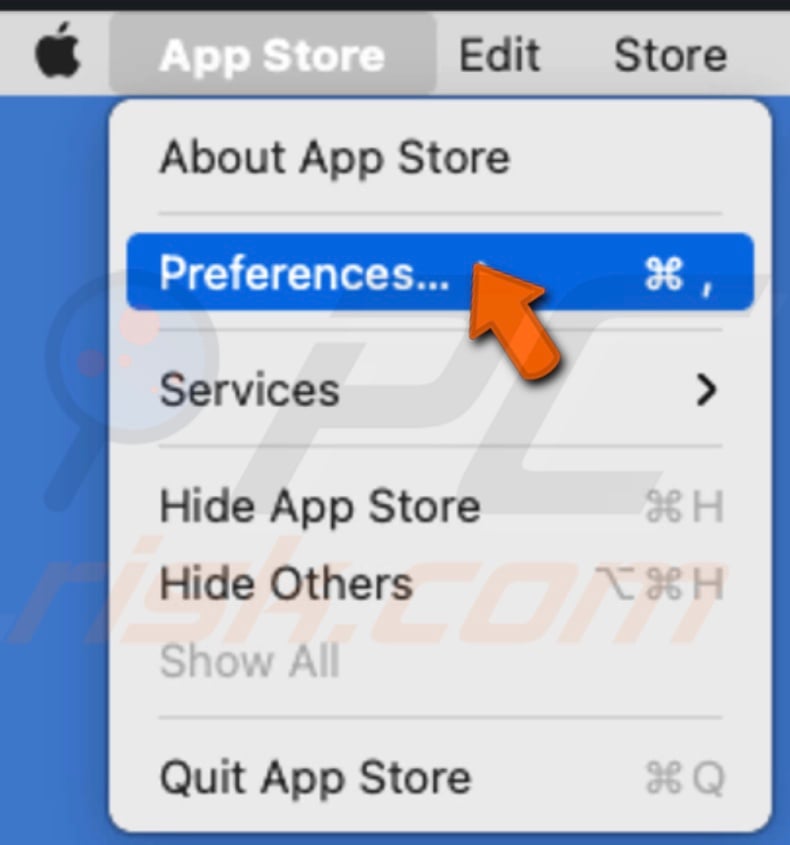 Go to App Store preferences
