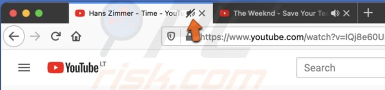 Mute tab in Firefox