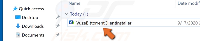 Run the Vuze client installer