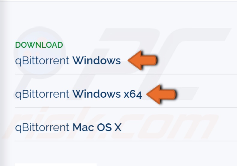 Select the qBittorrent Windows version