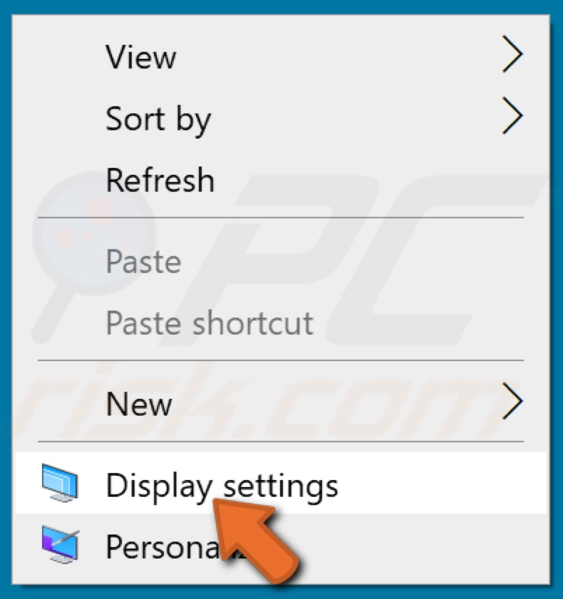 Click Display settings