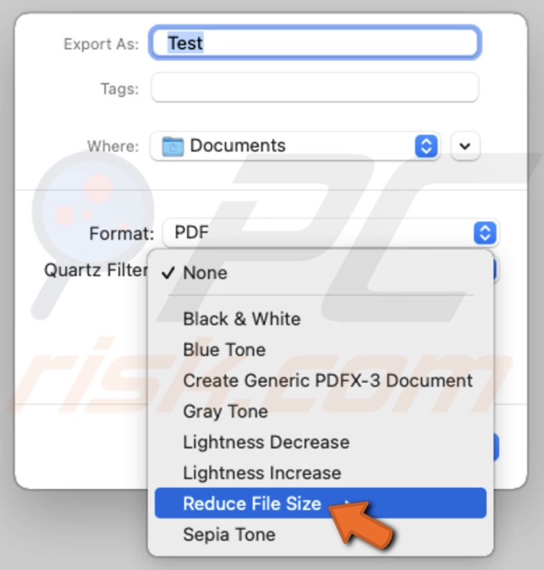 Reduce file size in Preview