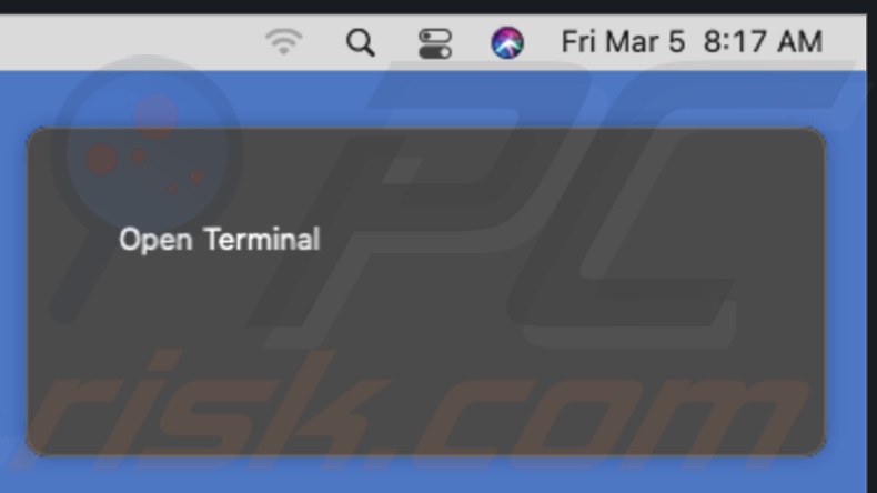 Open Terminal using Siri
