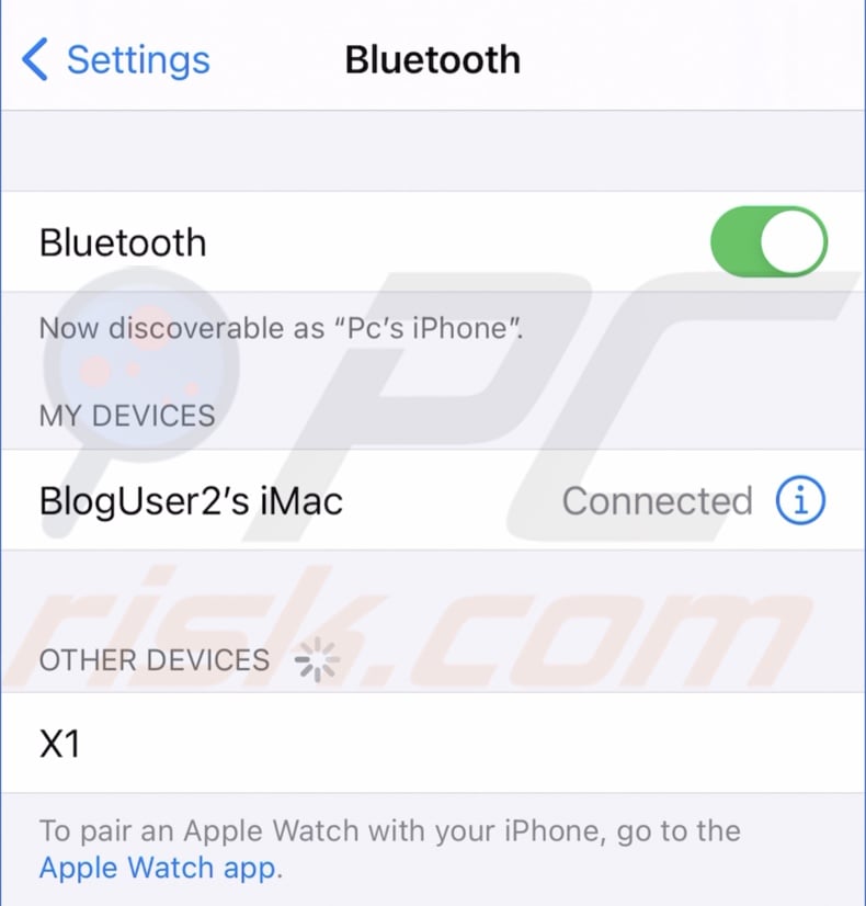 Enable Bluetooth on iOS