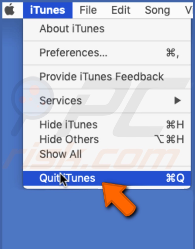 Quit iTunes