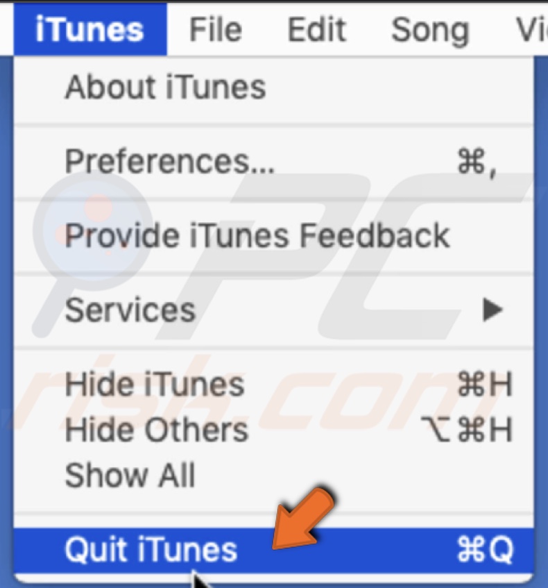 Quit iTunes