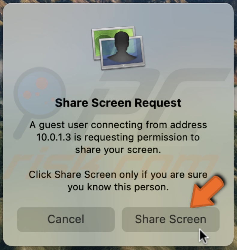Allow screen sharing