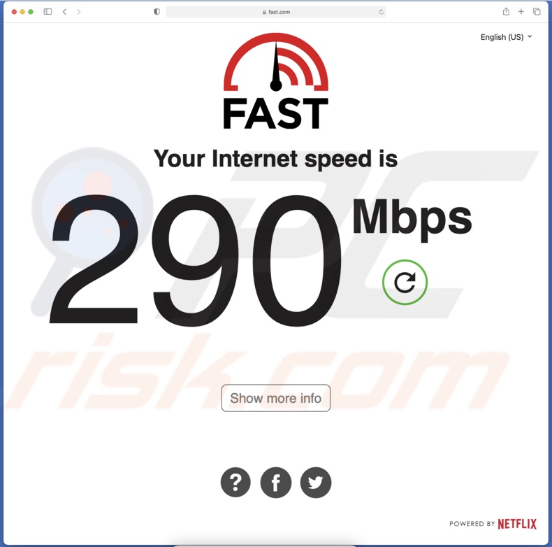 Run internet speed test