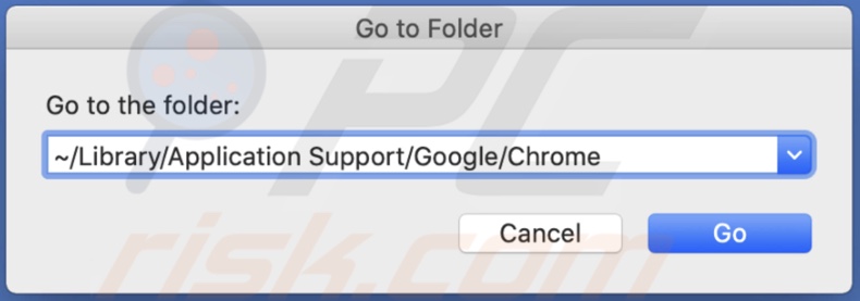Go to Chrome folder