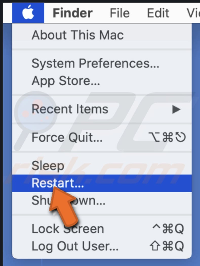 Restart Mac