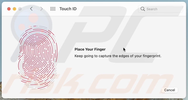 Follow instructions to add fingerprint