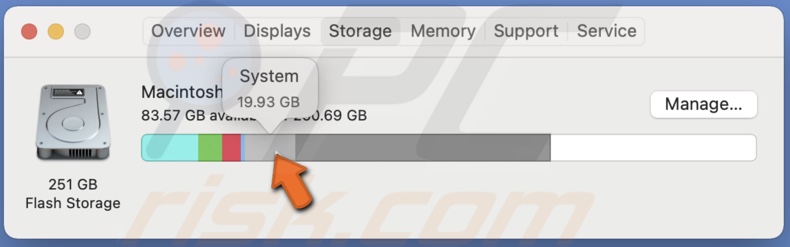 System storage space
