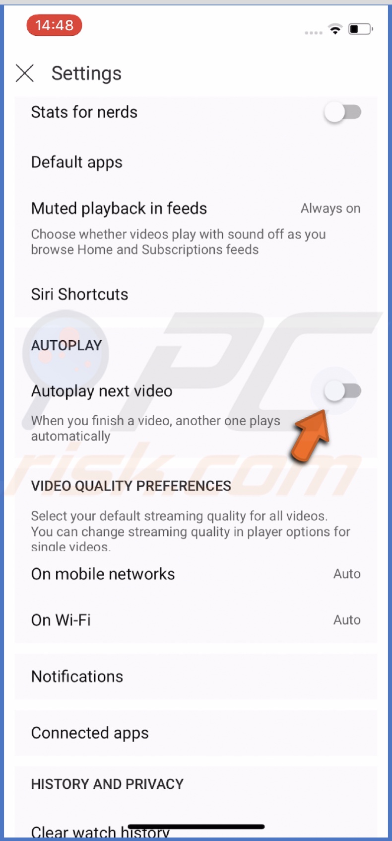 Disable Autoplay next video in Youtube