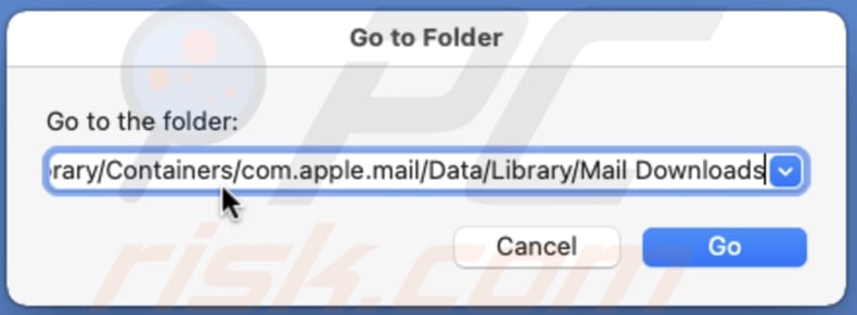 Go to Mail Downloads folder