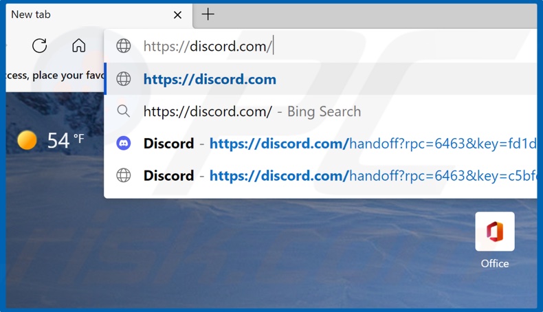 Open your browser and go to Discord.com