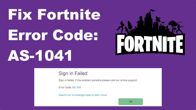 How to Fix Epic Games Error Code AS-1041