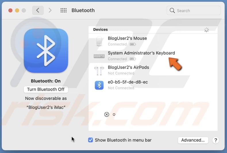 Check if keyboard is connected to Bluetooth