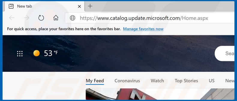 Go to Microsoft Update Catalog website