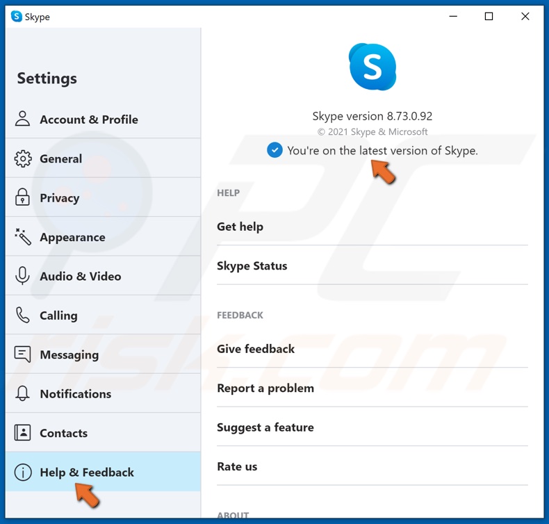 Go to the Help & Feedback tab and let Skype update