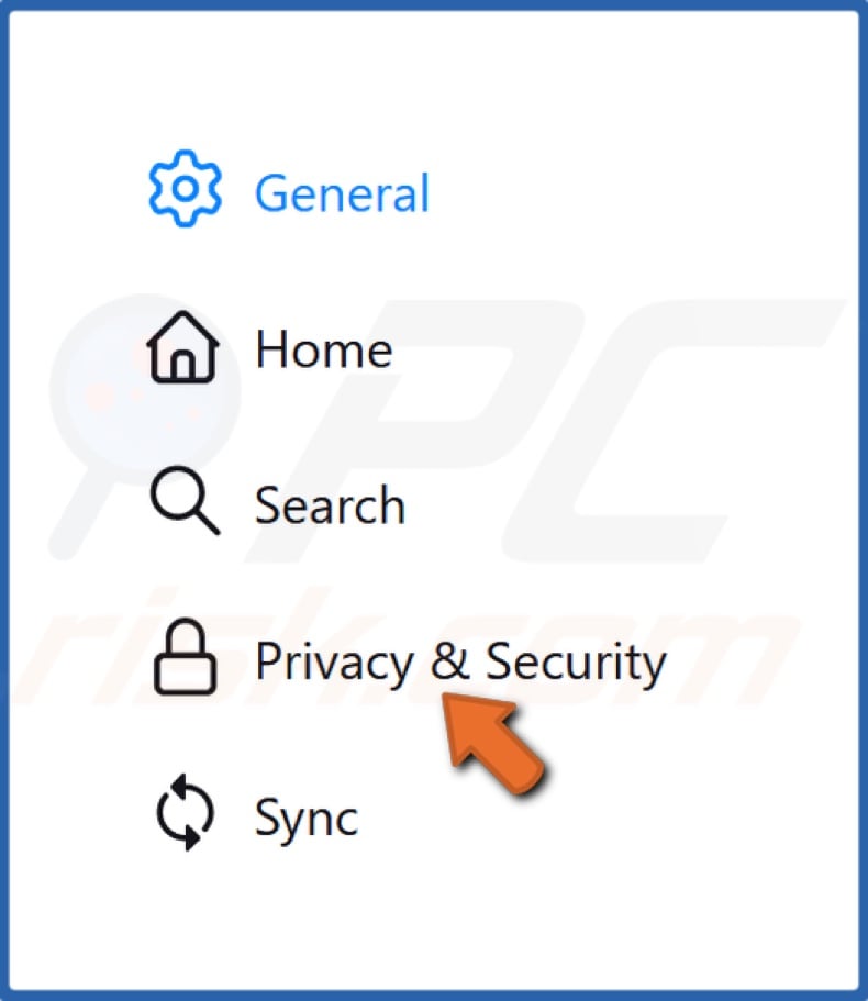 Select Privacy & Security