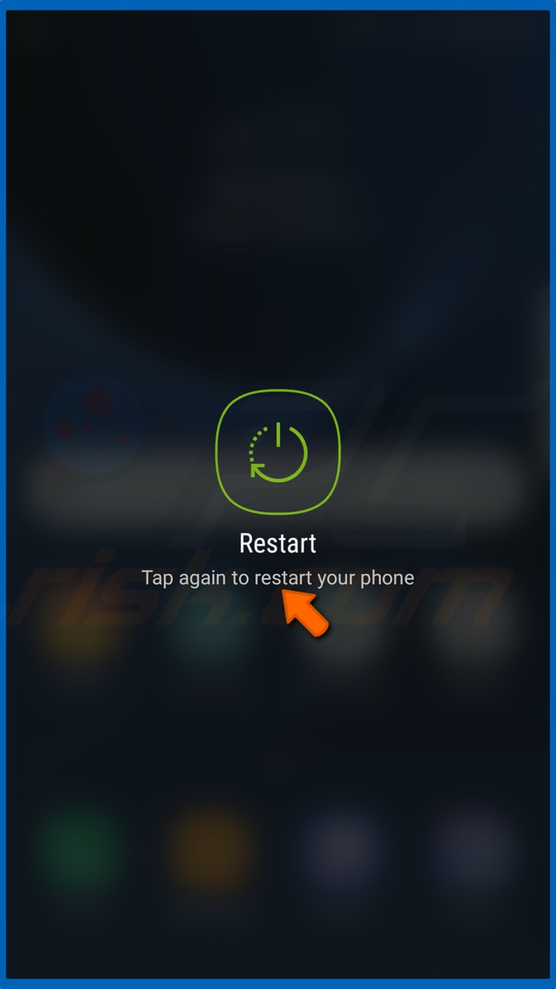 Tap on Restart again to confirm