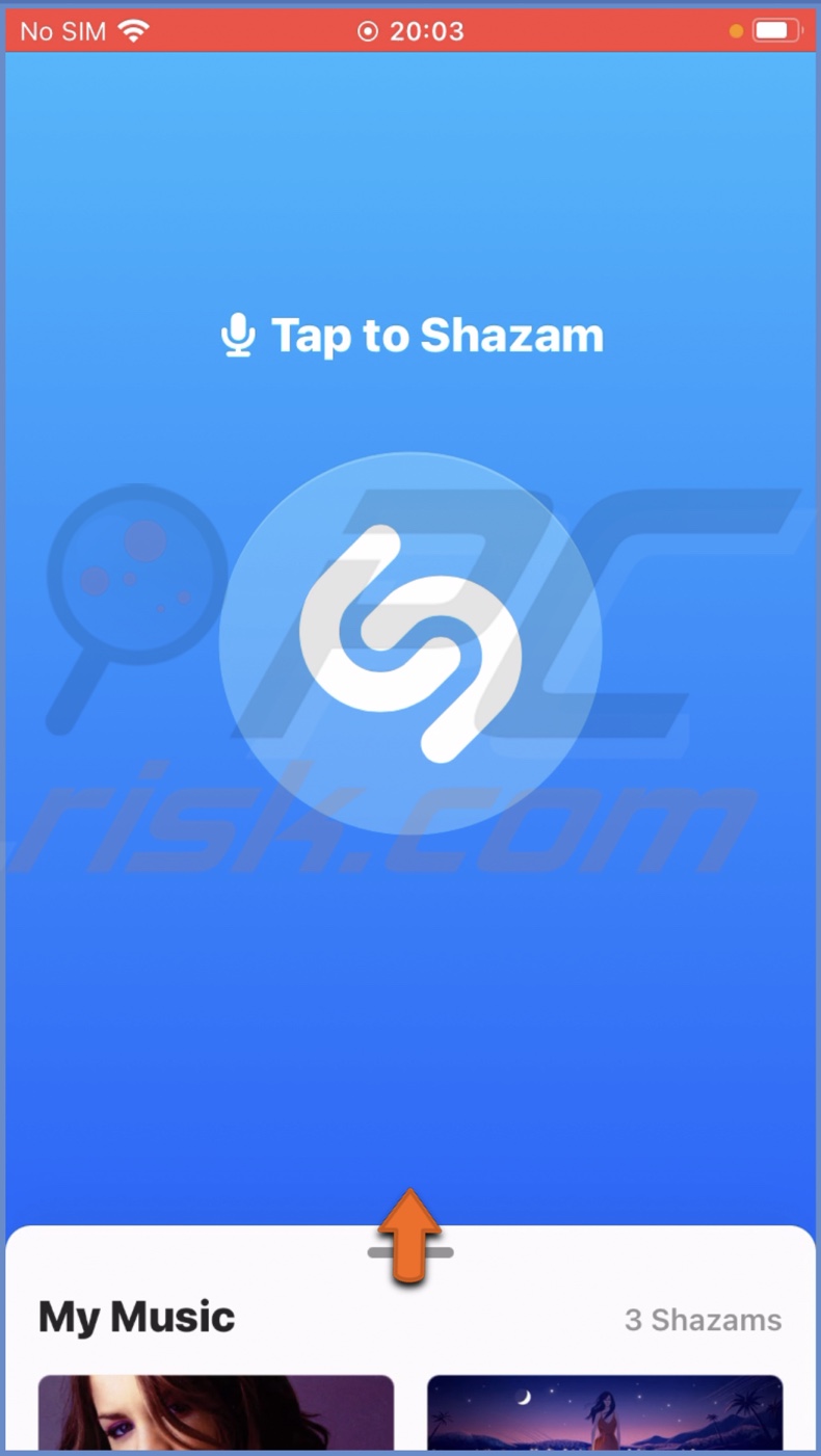 Swipe on in Shazam