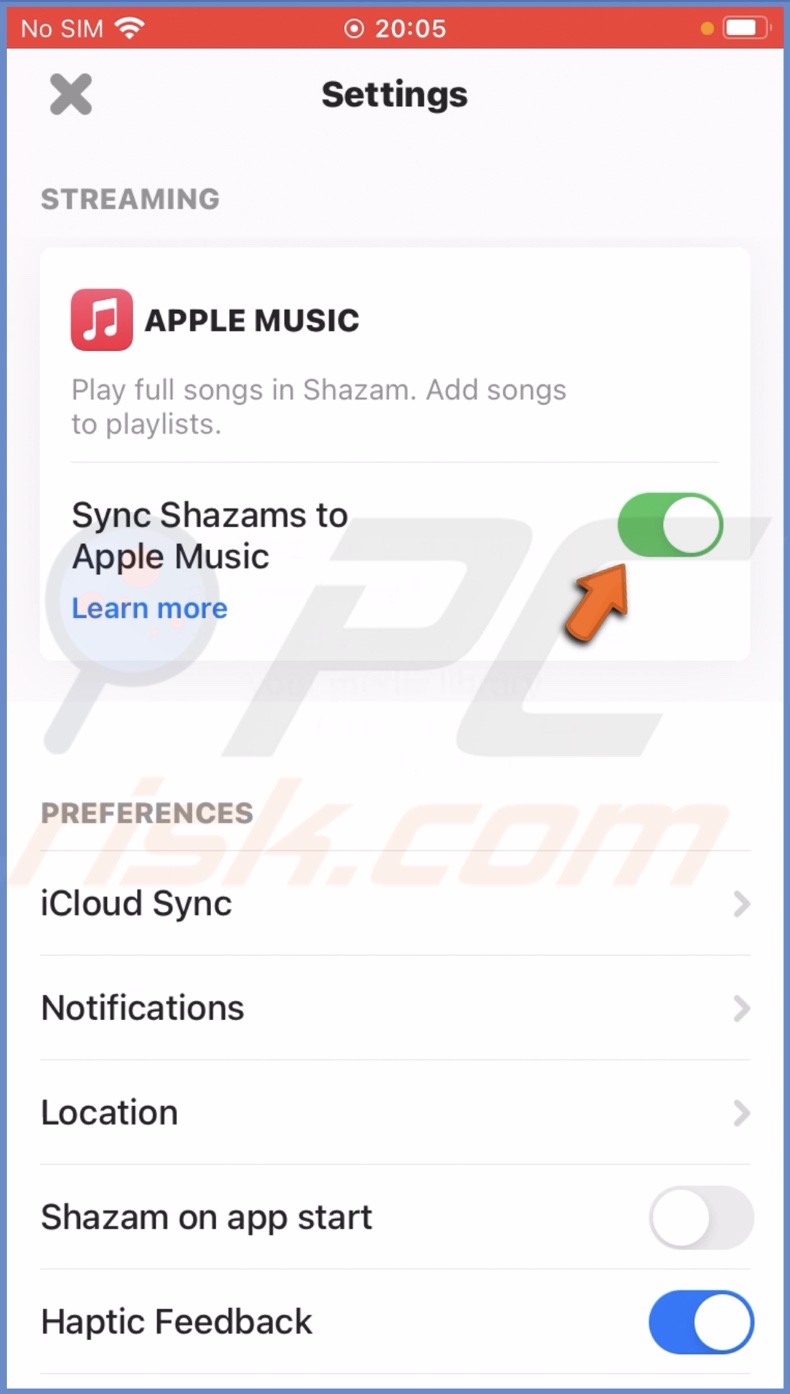 Sync Shazam to Apple Music