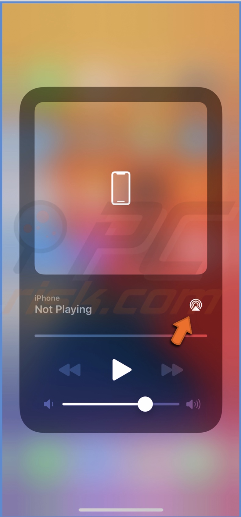 Tap on the AirPlay icon
