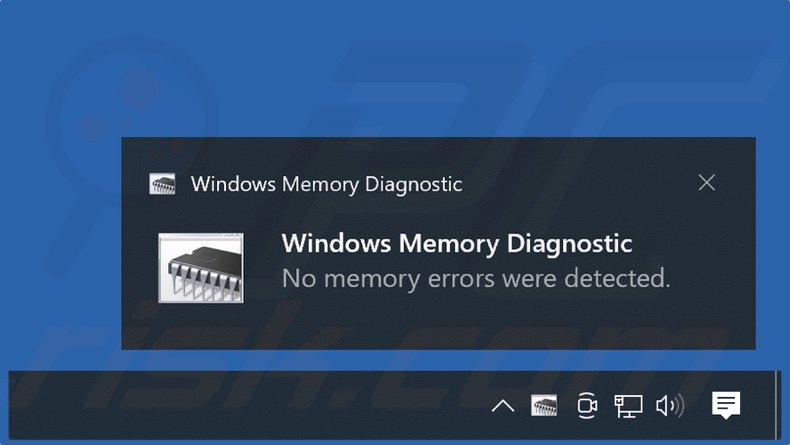 Windows Memory Diacnostic results